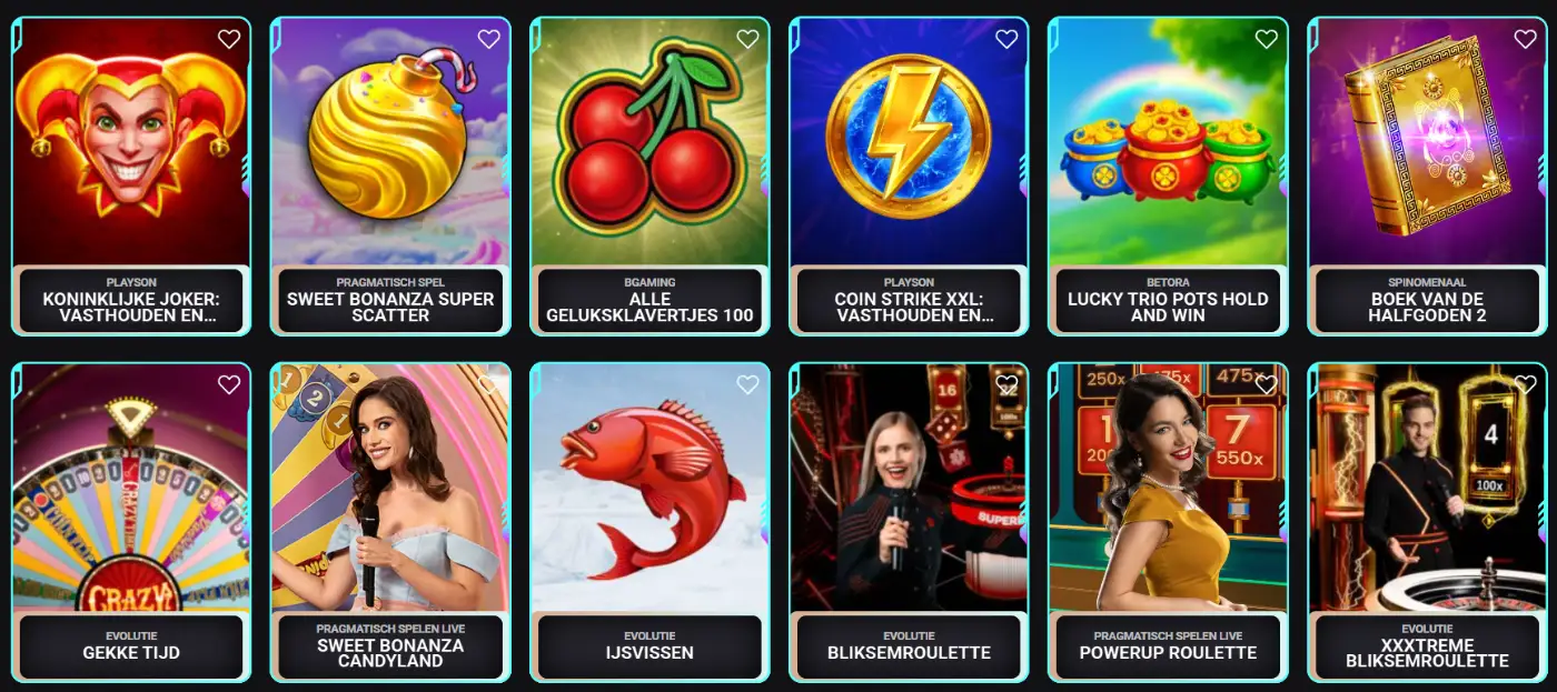 needforslots Casino spelaanbod met online slots en live casinospellen