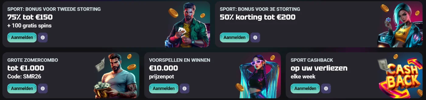 needforslots Casino sportbonussen met stortingsbonus, zomercombo en cashback